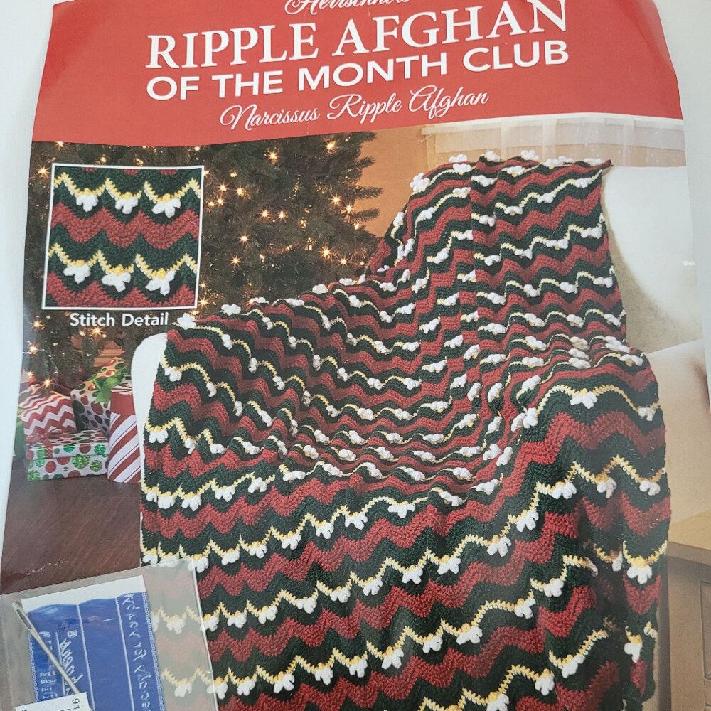 Herrschners Narcissus Ripple Afghan Crochet Kit